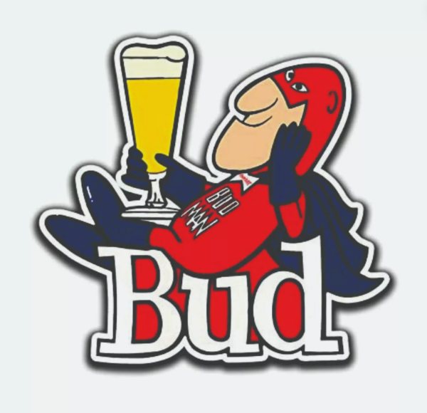 Budweiser Bud Man With Beer Glass Decal