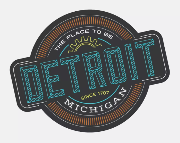 Detroit Michigan Sticker Decal Bumper Sticker