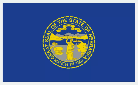 Nebraska State Flag Sticker, Decal, Bumper Sticker Vacation Sticker