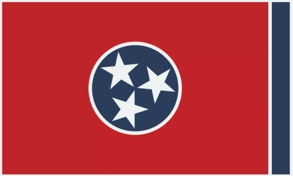 Tennessee State Flag Sticker, Decal, Bumper Sticker Vacation Sticker