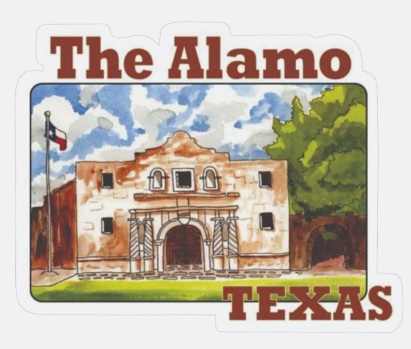 The Alamo Texas Sticker Decal Bumper Sticker