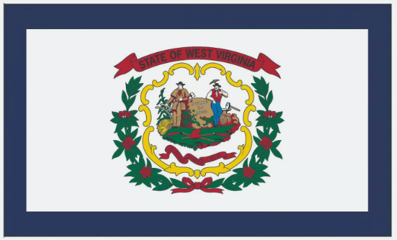 West Virginia State Flag Sticker, Decal, Bumper Sticker Vacation Sticker