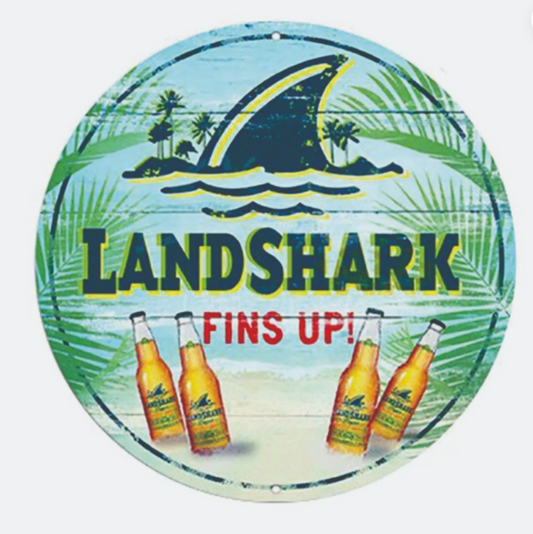 Landshark Fins Up Beer Decal Bumper Sticker