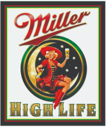 Miller High Life Beer Decal Bumper Sticker