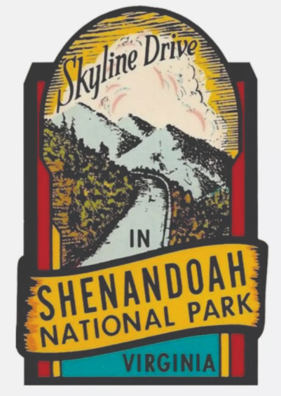 Shenandoah National Park Sticker Virginia National Park Decal