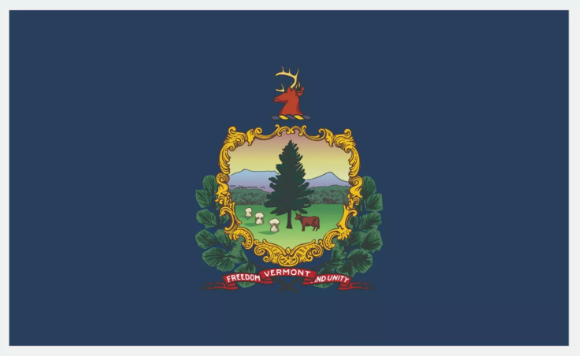 Vermont  State Flag Sticker, Decal, Bumper Sticker Vacation Sticker