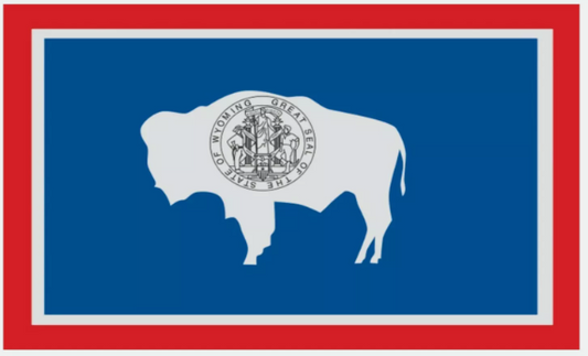 Wyoming State Flag Sticker, Decal, Bumper Sticker Vacation Sticker
