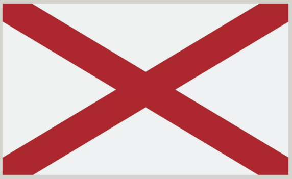 Alabama State Flag Vinyl Decal - Alabama Car Sticker