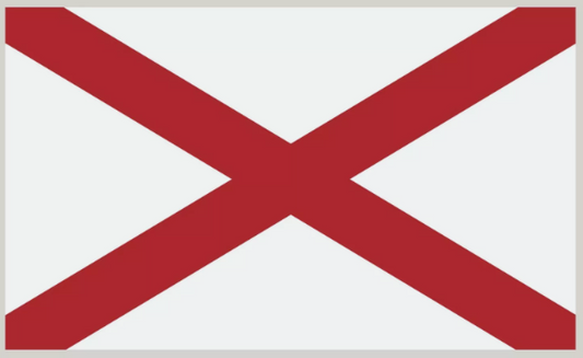 Alabama State Flag Vinyl Decal - Alabama Car Sticker