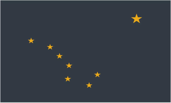 Alaska State Flag Sticker, Decal, Bumper Sticker Vacation Sticker