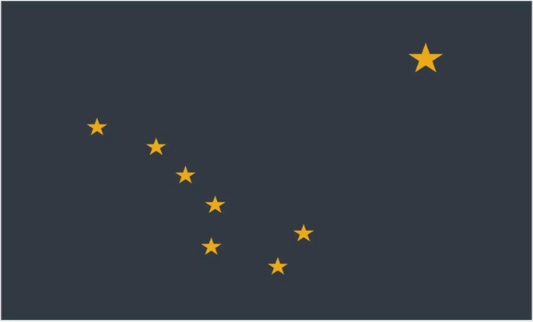 Alaska State Flag Sticker, Decal, Bumper Sticker Vacation Sticker