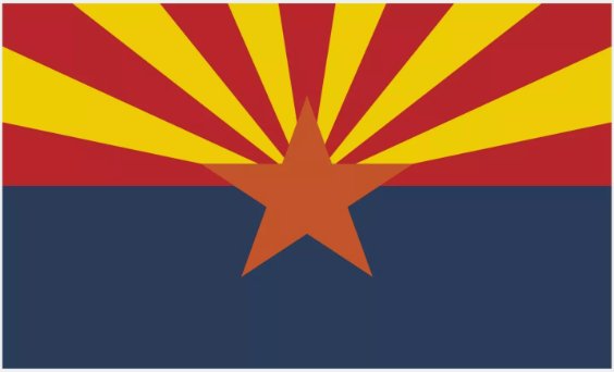 Arizona State Flag Sticker, Decal, Bumper Sticker Vacation Sticker
