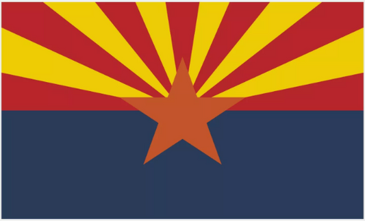 Arizona State Flag Sticker, Decal, Bumper Sticker Vacation Sticker