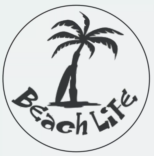 Beach Life Sticker, Decal, Bumper Sticker Vacation Sticker 3.5"Diameter