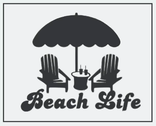 Beach Life Sticker, Decal, Bumper Sticker Vacation Sticker
