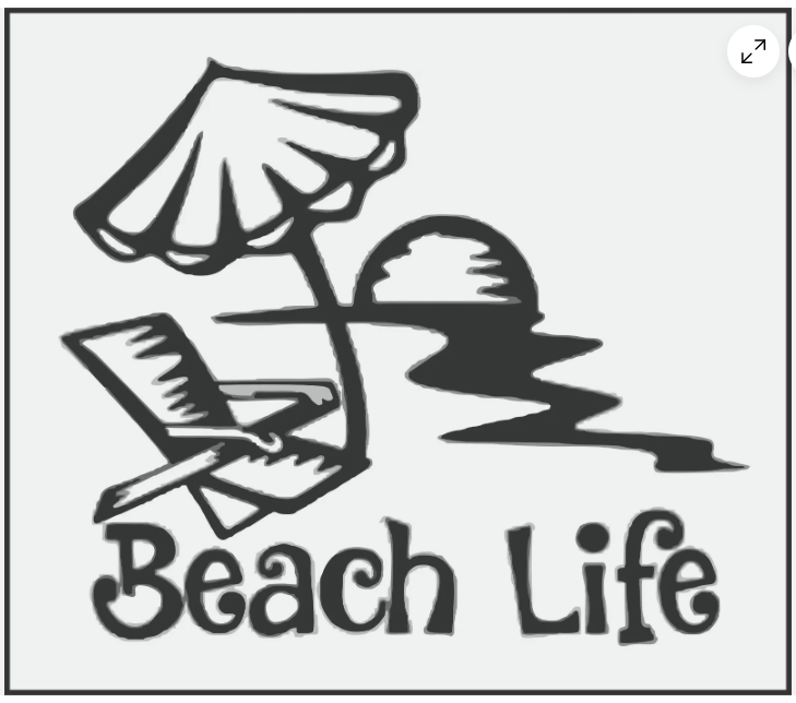 Beach Life Sticker, Decal, Bumper Sticker Vacation Sticker