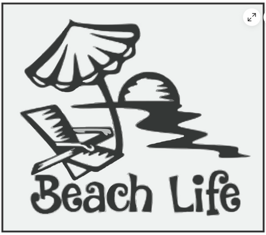Beach Life Sticker, Decal, Bumper Sticker Vacation Sticker