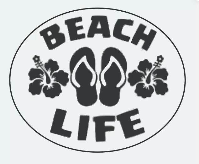 Beach Life Sticker, Decal, Bumper Sticker Vacation Sticker