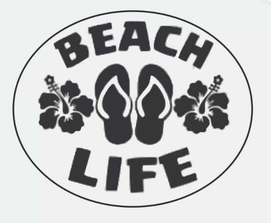 Beach Life Sticker, Decal, Bumper Sticker Vacation Sticker