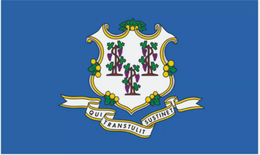 Connecticut State Flag Sticker, Decal, Bumper Sticker Vacation Sticker