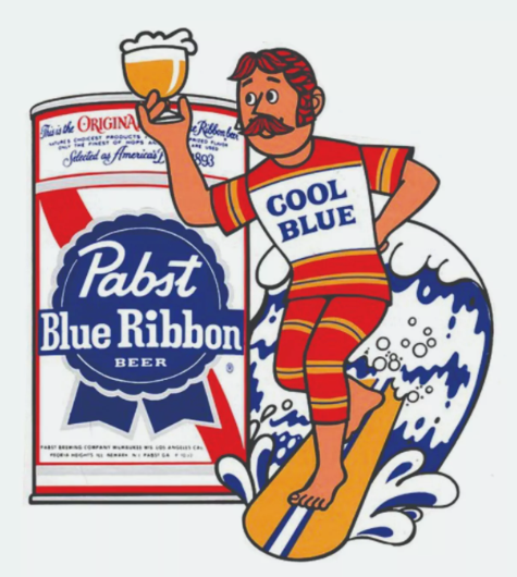 Pabst Blue Ribbon Cool Blue Decal / Bumper Sticker