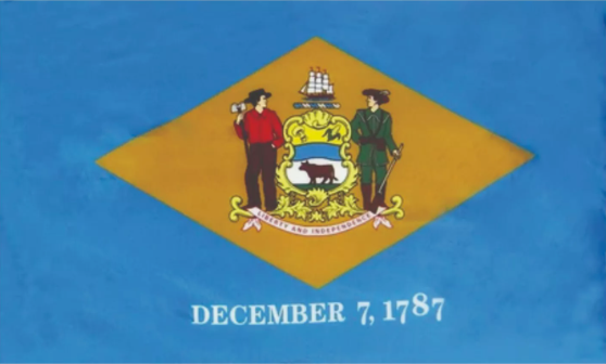 Delaware State Flag Sticker, Decal, Bumper Sticker Vacation Sticker