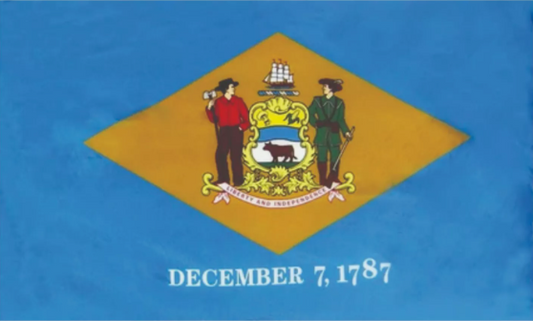 Delaware State Flag Sticker, Decal, Bumper Sticker Vacation Sticker