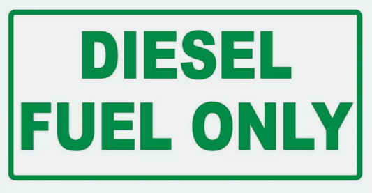 Diesel Fuel Only Sticker Sign Decal