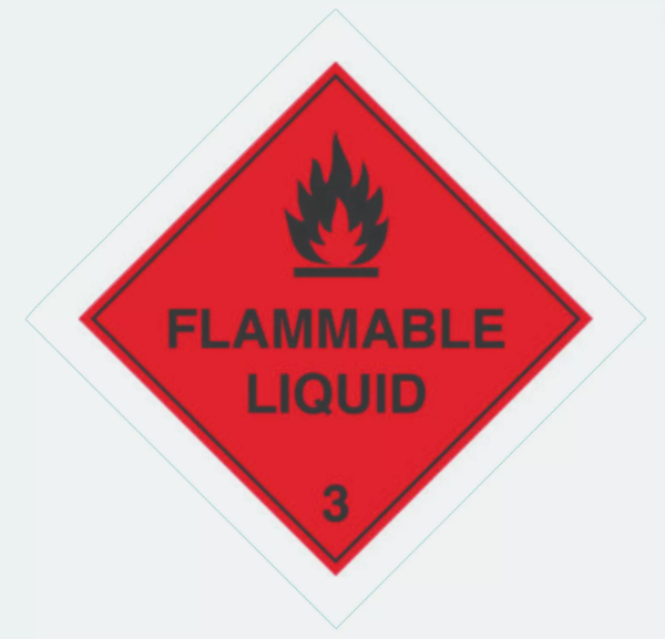 Flammable Liquid Sticker Sign Decal 2/pack