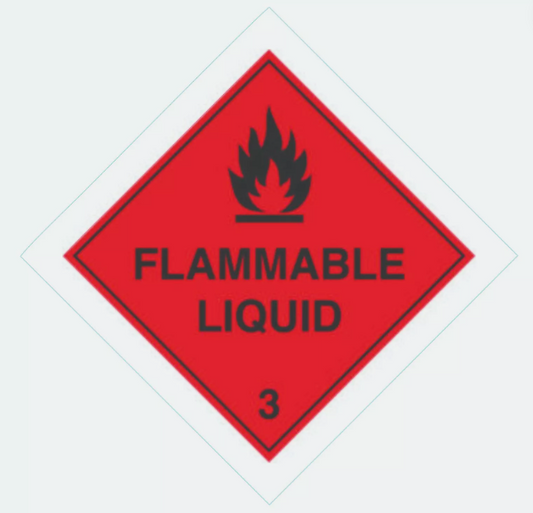 Flammable Liquid Sticker Sign Decal 2/pack