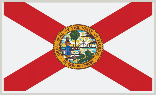 Florida State Flag Sticker, Decal, Bumper Sticker Vacation Sticker