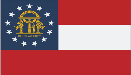 Georgia State Flag Sticker, Decal, Bumper Sticker Vacation Sticker