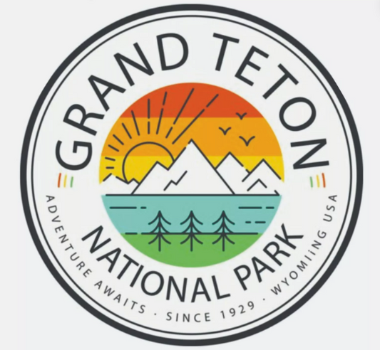 Grand Teton National Park Sticker Wyoming National Park Decal