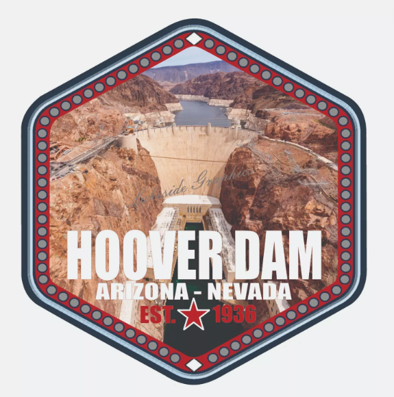 Hoover Dam Sticker Lake Mead Decal Nevada - Arizona