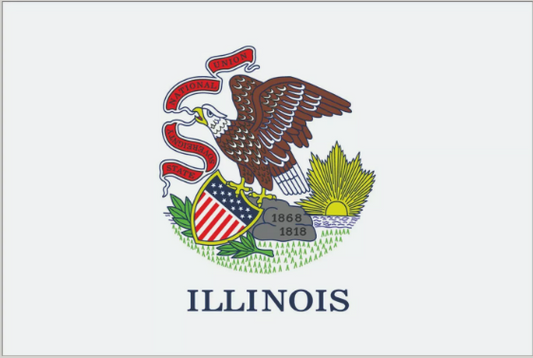 Illinois State Flag Sticker, Decal, Bumper Sticker Vacation Sticker