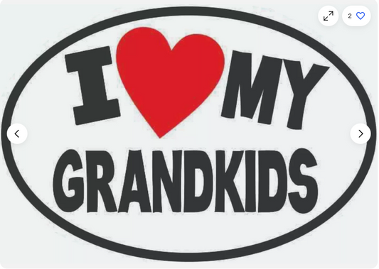 I Love My Grandkids Bumper Sticker  / Decal