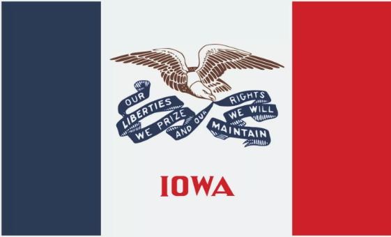 Iowa State Flag Sticker, Decal, Bumper Sticker Vacation Sticker