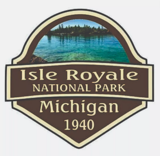Isle Royale National Park Sticker Michigan National Park Decal