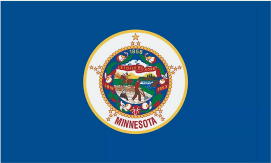 Minnesota State Flag Sticker, Decal, Bumper Sticker Vacation Sticker