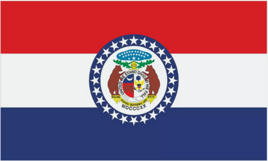 Missouri State Flag Sticker, Decal, Bumper Sticker Vacation Sticker