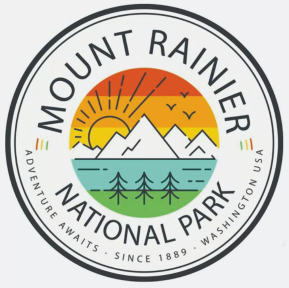 Mount Rainier National Park Sticker Washington National Park Decal
