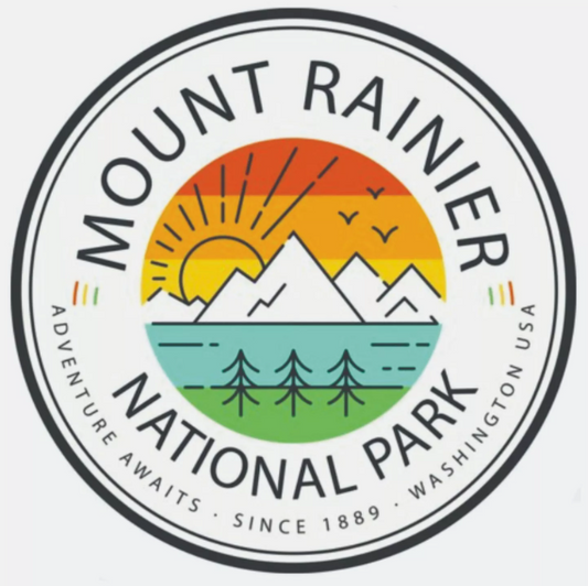 Mount Rainier National Park Sticker Washington National Park Decal