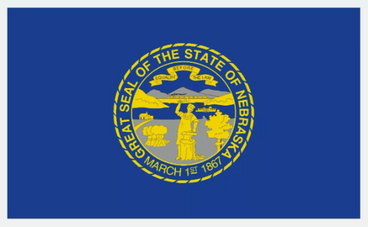 Nebraska State Flag Sticker, Decal, Bumper Sticker Vacation Sticker