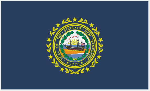 New Hampshire State Flag Sticker, Decal, Bumper Sticker Vacation Sticker