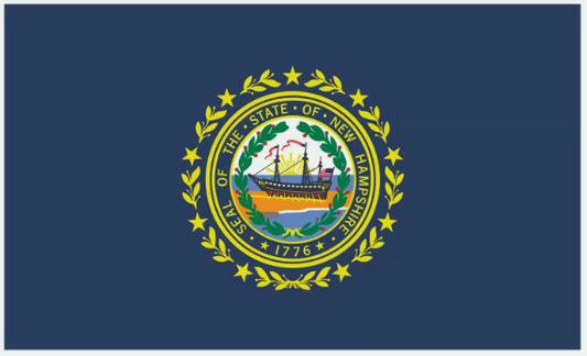 New Hampshire State Flag Sticker, Decal, Bumper Sticker Vacation Sticker