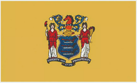 New Jersey State Flag Sticker, Decal, Bumper Sticker Vacation Sticker
