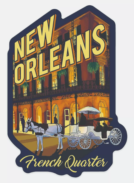 French Quarter New Orleans Louisiana Sticker Decal Bumper Sticker