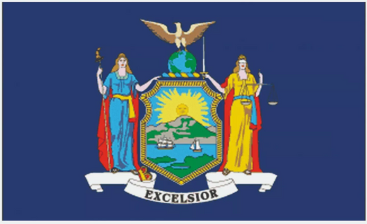 New York State Flag Sticker, Decal, Bumper Sticker Vacation Sticker