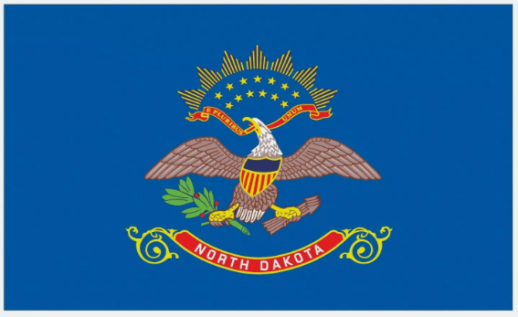 North Dakota State Flag Sticker, Decal, Bumper Sticker Vacation Sticker