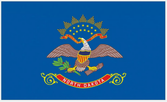 North Dakota State Flag Sticker, Decal, Bumper Sticker Vacation Sticker
